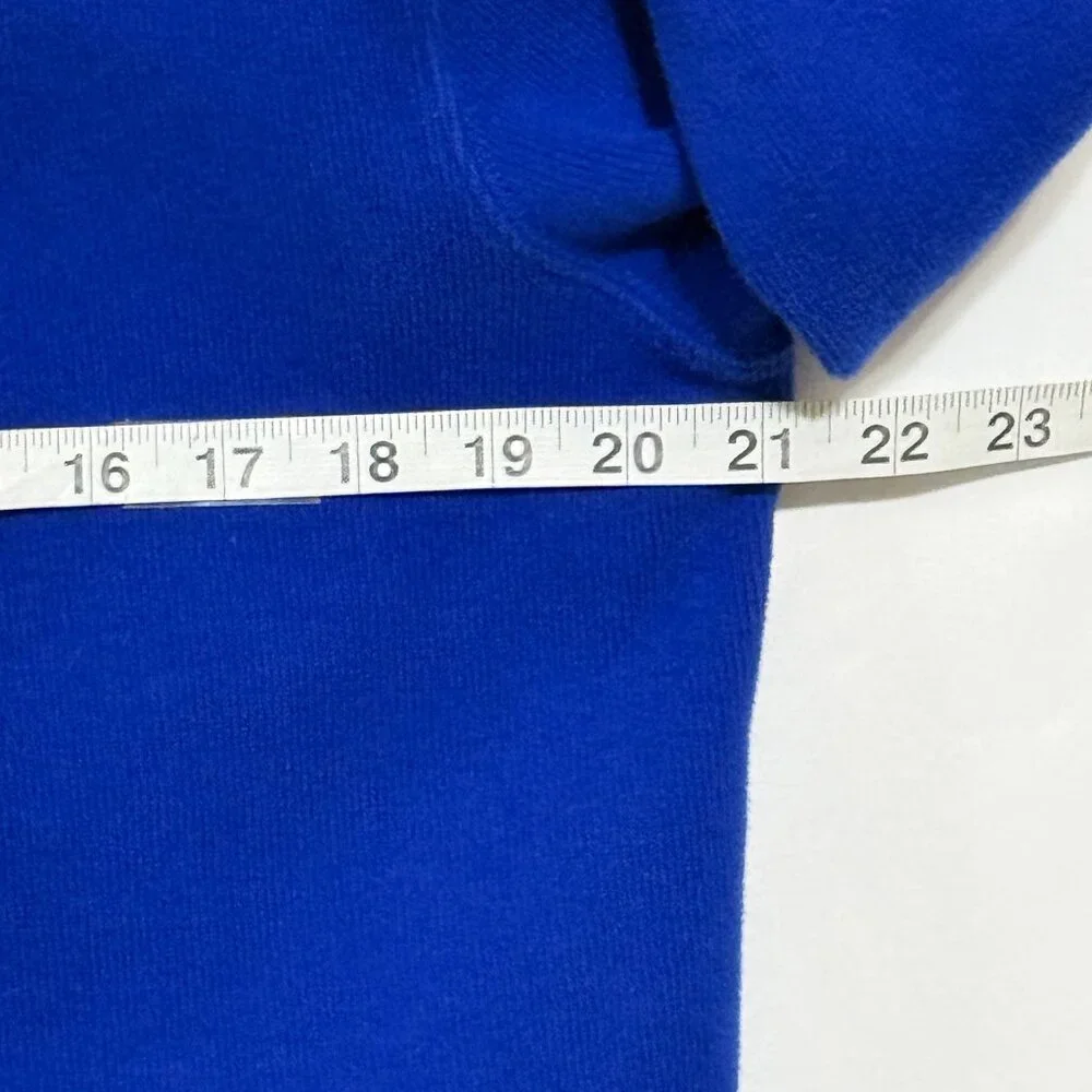 Polo Ralph Lauren Mens Royal Blue M 1/4 Zip Soft Estate Rib‎ Pullover Excellent